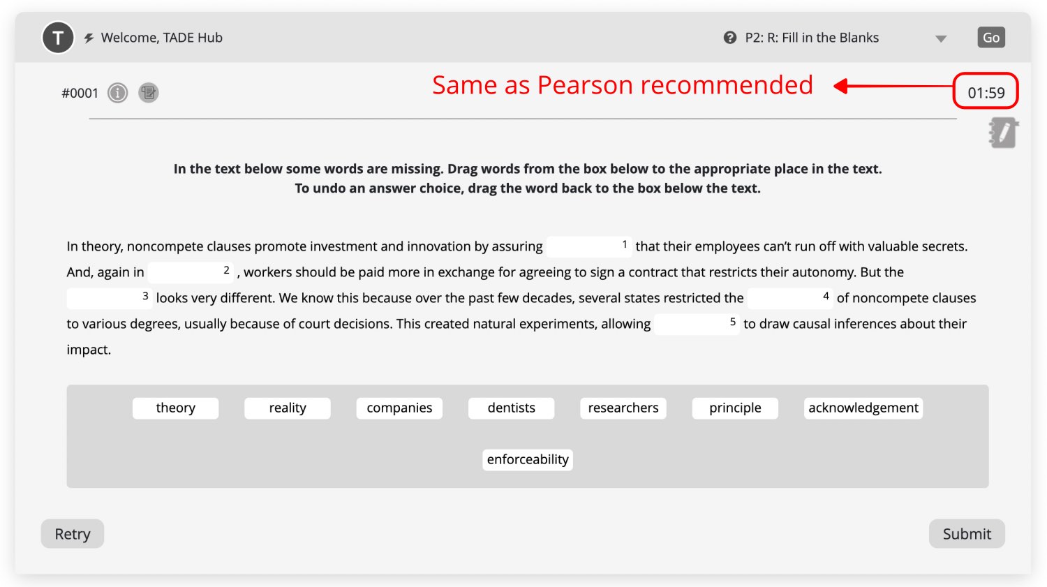 P2 R Fill in the Blanks, PTE Academic Time Management, PTE Practice Website, PTE Preparation Materials, PTE Core Time Management