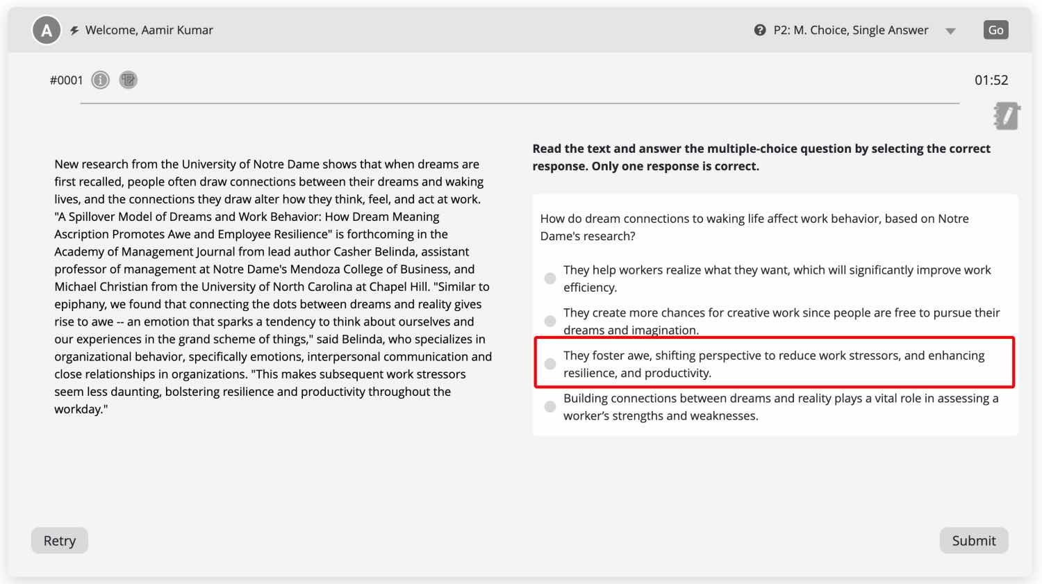 Pick the correct response, Pearson Test of English, PTE Practice Platform, PTE Practice Materials, PTE Preparation Guide