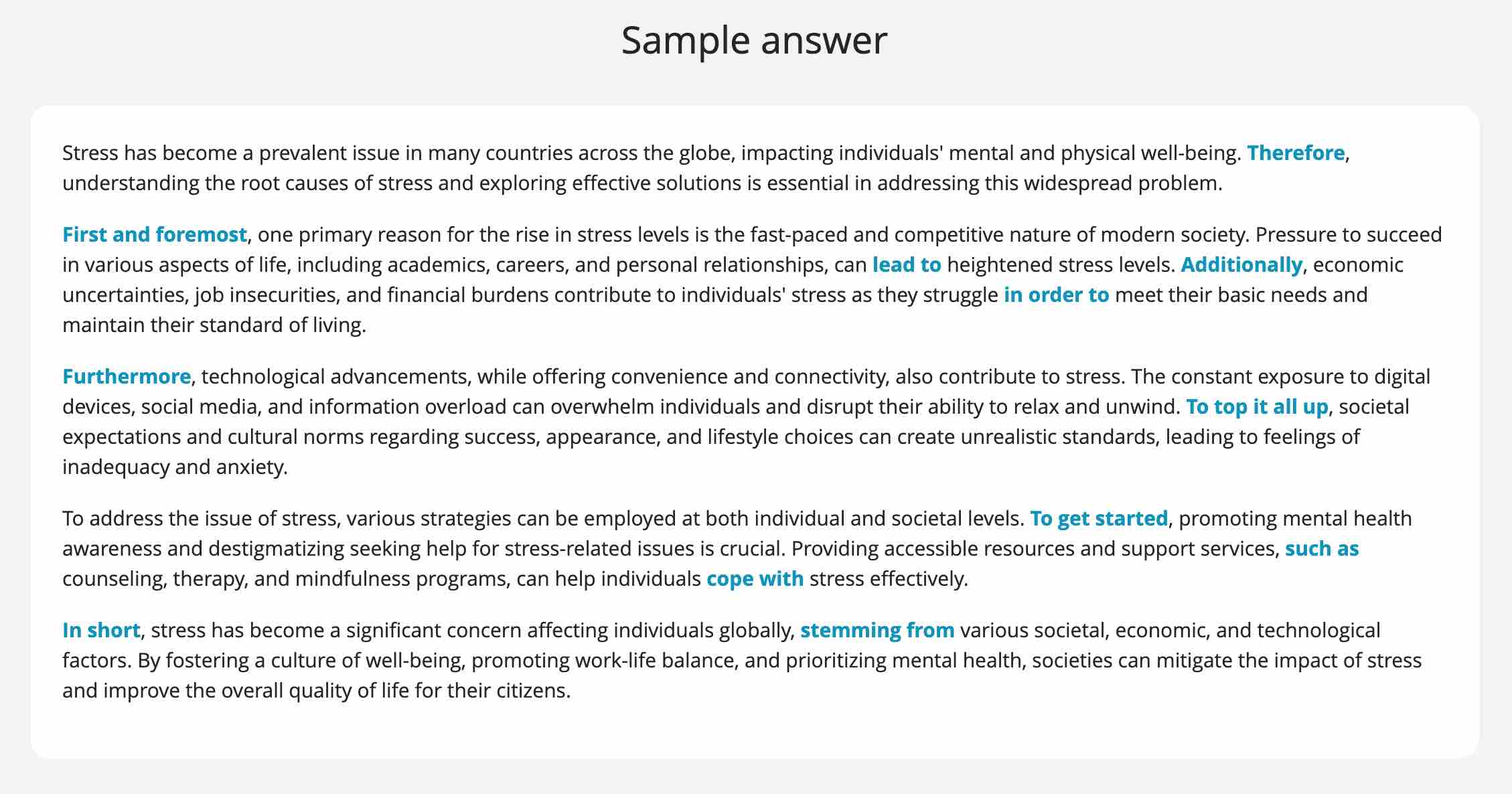 Write Essay Sample Answers, Pearson Test of English, PTE Academic, Part 1 Write Essay, PTE Practice Questions